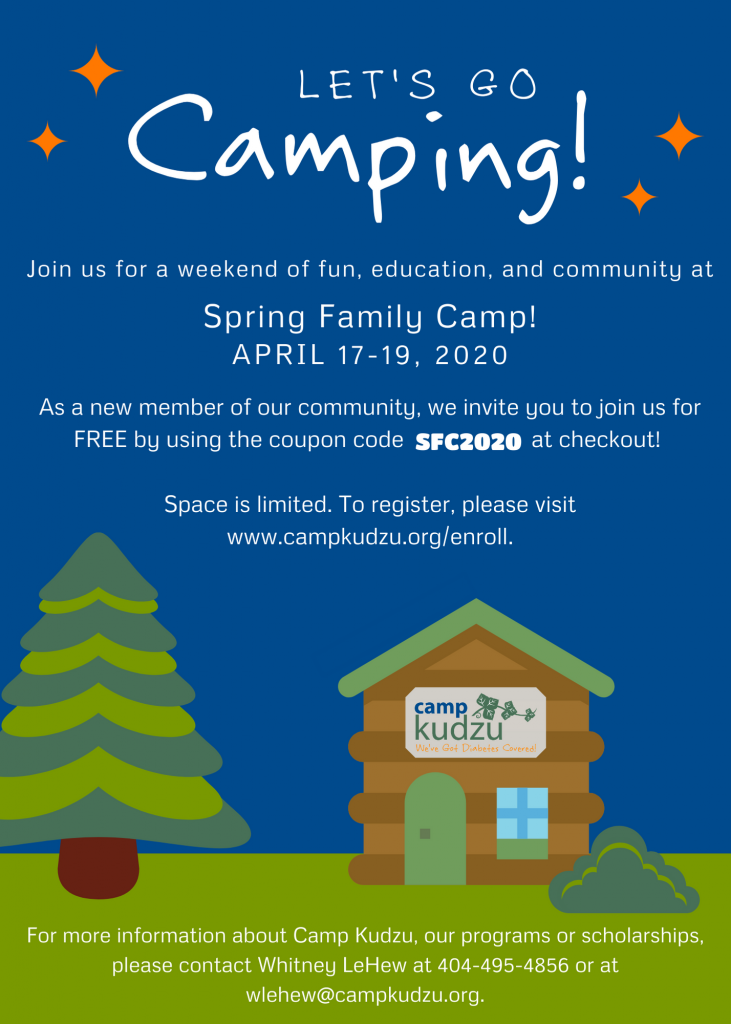 Sample graphic invitation to family camp event
